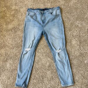 Light Blue Distressed Skinny Jeans